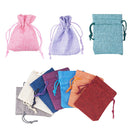 10Pcs Small Burlap Jute Hessian Wedding Favor Gift Candy Bags Drawstring Pouches