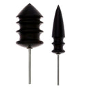 2Pcs Wooden Leather Craft Edge Burnisher Polished Grind Slicker Pointed Head