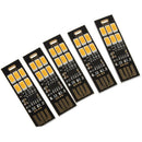 5Pcs 6-LED Night Light Soshine USB Power 1W 5V Touch Dimmer Warm White Ligh