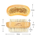 2pcs Natural Wood Finger Nail Brush Scrub Fingernail Toenail Nailbrush