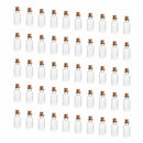 50 pcs Mini Empty Clear Glass Bottle W/ Cork Small Tiny Vials Jars Clear