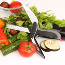 2In1 Spring Vegetable Kitchen Smart Scissors With Cutting Board Home Top