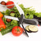 2In1 Spring Vegetable Kitchen Smart Scissors With Cutting Board Home Top