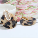 Simple Alloy Acrylic Earrings Ms. Acetate Board Round Turtle Earrings Fashi