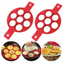 Flip Cooker Pancakes Mold - New Upgrade Silicone Pancake Molds 7 Circles Re I2T8