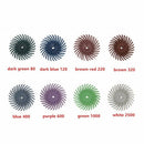 24Pcs Radial Bristle Disc Brush Assortment 1 inch 8-Grits-3 Each + 2 Connec