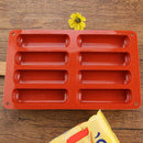 Long Strip Finger Biscuit Silicone Mold 8 Holes Oven Cake Mould Bakeware