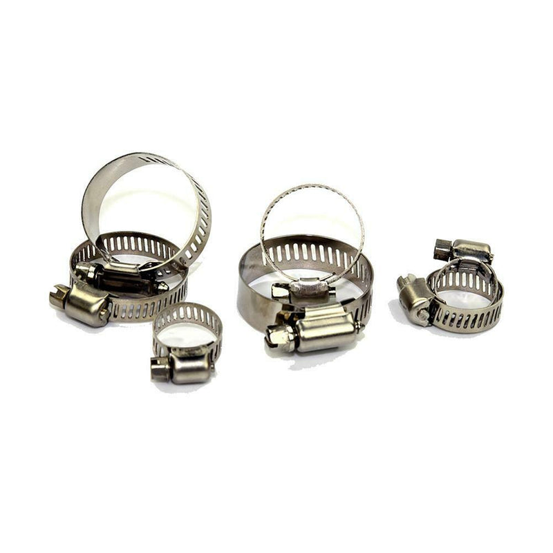 60pcs Stainless Steel Hose Clamp 6-38mm Range Worm Gear Fuel Line Clamp K1B