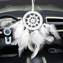 White Feather Dream Catcher Feather Bead Hanging Decor Ornament