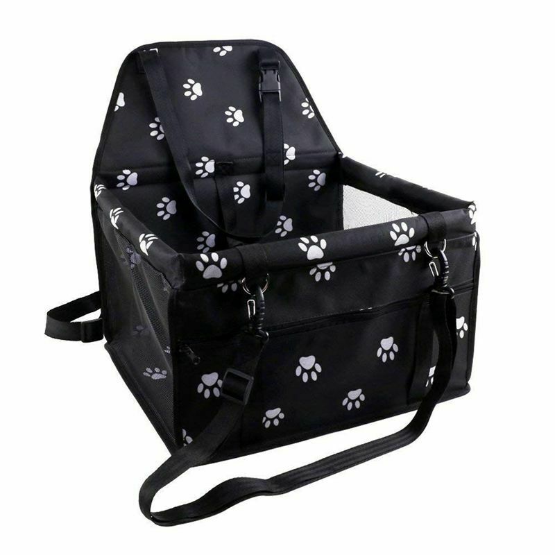 Pet Reinforce Car Booster Seat for Dog Cat Portable and Breathable Bag with G3O6