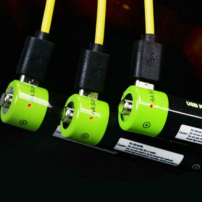 2pc 4 AAA 1.5 V charger USB rechargeable AAA Li-po-Battery Battery. I5W3 Ba R4E5