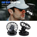 Portable Mini Solar Clip-On Cap Cooling Fan for Outdoor Travel Camping Fishing