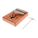 17 Note African Kalimba Mbira Thumb Piano Mahogany Body for Kids Adults Gift