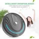 Smart Robot Vacuum Cleaner USB Rechargeable Floor Sweeping Machine (Black) A