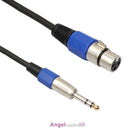 3P XLR Female Jack to 1/4" 6.35mm Male Plug Stereo Microphone Adapter Cable