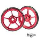 2 Pieces Alloy Bike Easy Wheels Folding Bicycle for Brompton Wheel Red+Black