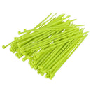 100X 2.5mmx100mm Nylon Cable Wire Zip Ties Cord Wrap Strap Color:Green F1Y6