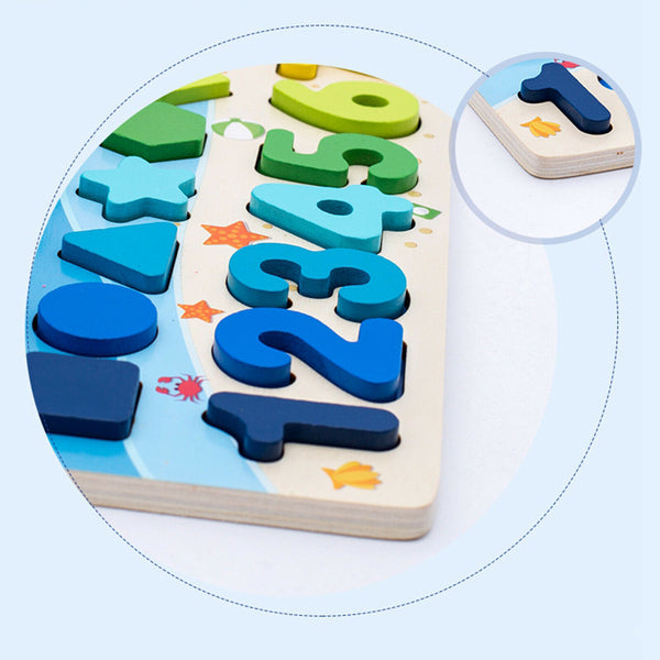 Colorful Montessori Sorting Matching Game Number Shape Sorter Stacker Puzzles