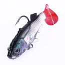 8g Simulation Lead Fishing Lure with Treble Hooks and A Single Hook
