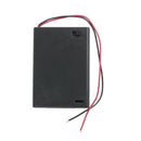 6pcs Electrical Battery Holder Box Case Lead 3 x 1.5V AA Black + Cap I7B4