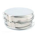 4pcs Stainless Steel Camping Cookware Cooking Picnic Bowl Pan Set TOP Pot W9P8