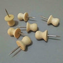 100Pcs/set Practical Wooden Push Pins Map Tacks Round Head Tacks Office Sup U6D8