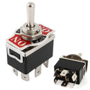 Vehicle6 Pin 3 Position On/Off/On DPDT Self-locking Switch 250V 15A