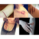 30Pcs Halloween Lifelike Bloody Wound Scary Waterproof Temporary Tattoo Stic Kw
