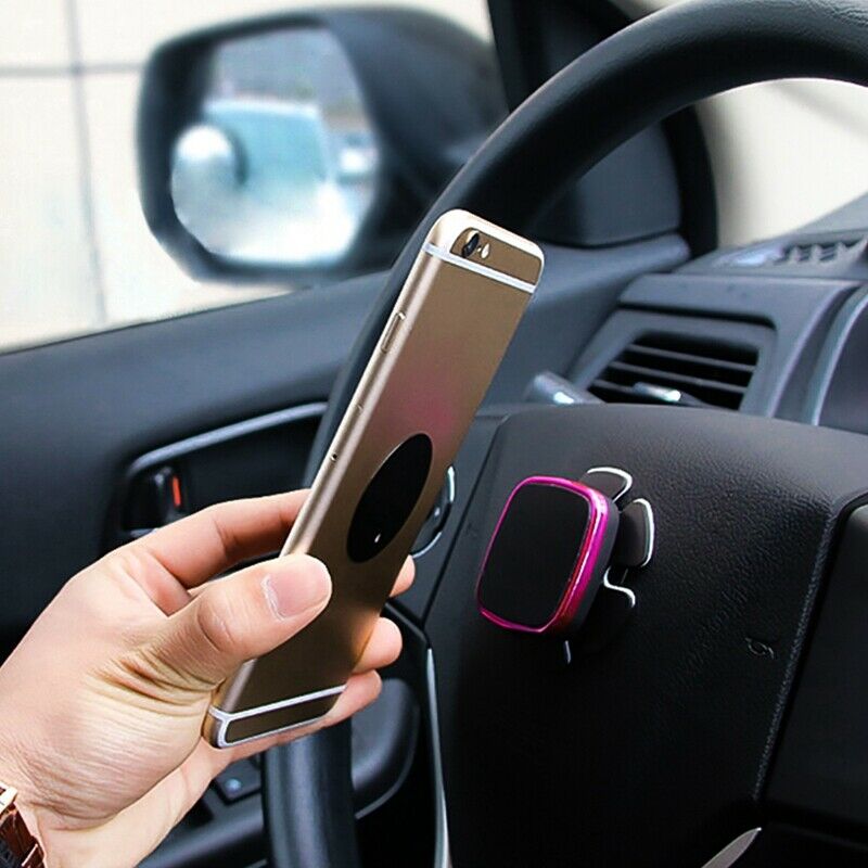 Universal 6 x 6 Cm Auto Car Steering Wheel Mobile Phone Holder Intelligent  I6H1
