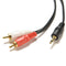 1.5m 5 ft Y 3.5mm Male Plug to Dual 2RCA Jack Cable Stereo PC Audio Splitter LJ