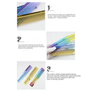 Electroplating Rainbow Comb Clipper Oil Head Hair Styling Comb (Rainbow) A