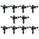 10x Irrigation Head Water Impact Sprinkler Full Circle Garden Lawn 1/2 Black