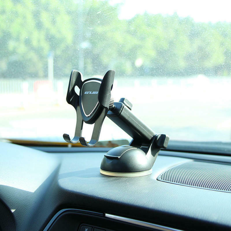 Black Car Phone Suction Cup Adjustable Mounting Bracket For Smartphones EDB