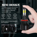 2PCS 4-Sides H8/H9/H11 COB Hi-Lo Beam LED Headlight Kit Bulb High Low 6500K