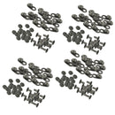 40 Pair Carabiner Shoelace Buckles Hooks Non-slip Stopper Rope Clips Clamps