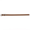 Leather collar for dogs cats puppy animal XS Brown