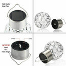 3 Pcs LED Solar Power Glass Ball Crystal Hanging Color Changing Light Decor
