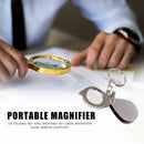 Portable 15X Folding Key Ring Magnifier Key Chain Magnifying Glass Loupe Tool