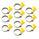 10Piece Key-Type 22-32mm  Adjustable Stainless Steel Hose Clamp Pipe