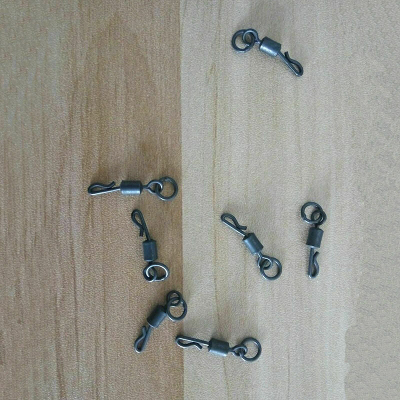 10x Quick Change Size 8 Flexi Ring Swivels Carp Rig Kwik_AU G3Q1 Tackle Fis T4N6