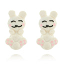 Rabbit Lovely Women Earrings Polymer Clay Cartoon Cute Handstand Ear Stud Gift