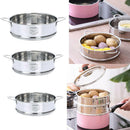 2pcs VEGETABLE STEAMER KITCHEN FOOD SAUCEPAN STRAINER COOKER BASKET 16/18cm