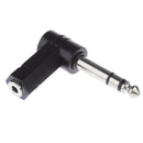 10x6.35mm to 3.5mm 1/8" Male Mono Jack 90 Degree Audio Connector Adapter