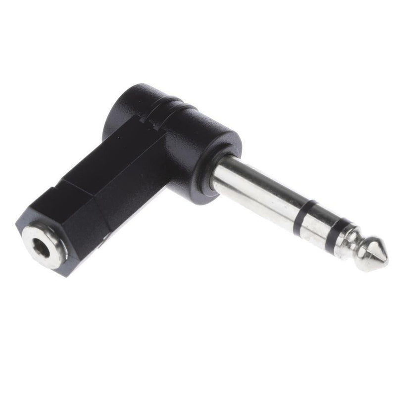 10x6.35mm to 3.5mm 1/8" Male Mono Jack 90 Degree Audio Connector Adapter