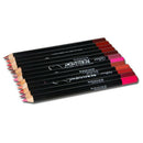 QiBest Black Rod Waterproof 12 Color Lip Liner Pen Lasting Lip Matte Lipsti