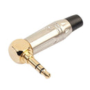 3.5mm Stereo Right Angle Male Plug Audio Headphone Soldering Connector Ada A