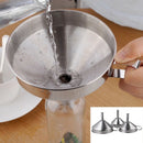 3Pcs/Set Sliver Stainless Steel Wide Mouth Eco-Friendly Kitchen Funnel Easy