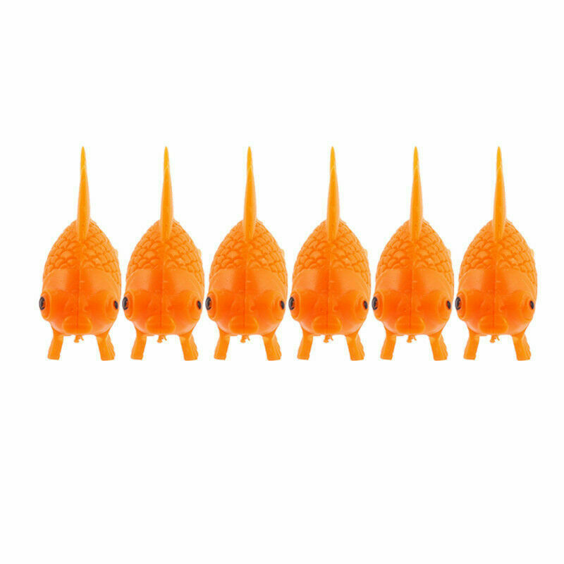 10pcs Orange Plastic Fish Tank Ornament .Artificial Swing Tail Goldfish
