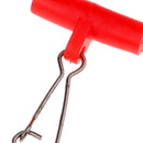100pcs Durable Fishing Sinker Slides Hooked Snap Swivels Line Connectors Red