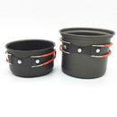 Outdoor Portable Camping Tableware Alumina Pot Sets Picnic for 1-2 Person